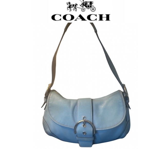 Coach Handbags - Coach Vintage SoHo Blue Leather Shoulder Bag